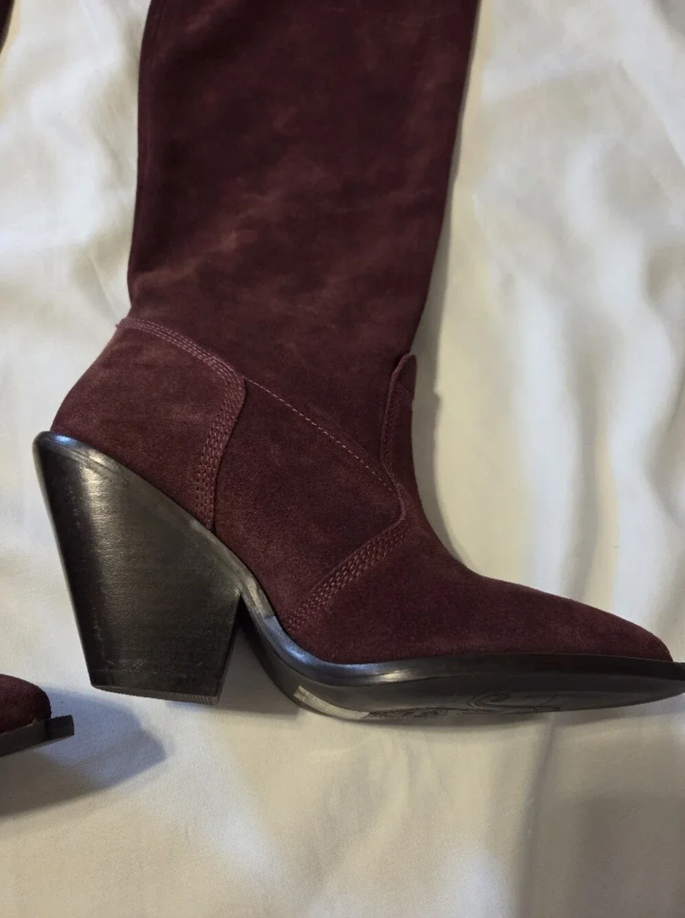 Free People Triple Crown Over The Knee Boot Espresso Suede, NWOT